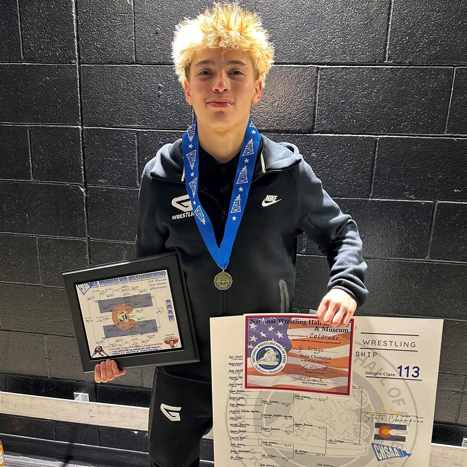  State Wrestling - GHS Wrestler JR Ortega, State Champ